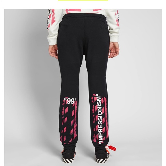 off white impressionism pants